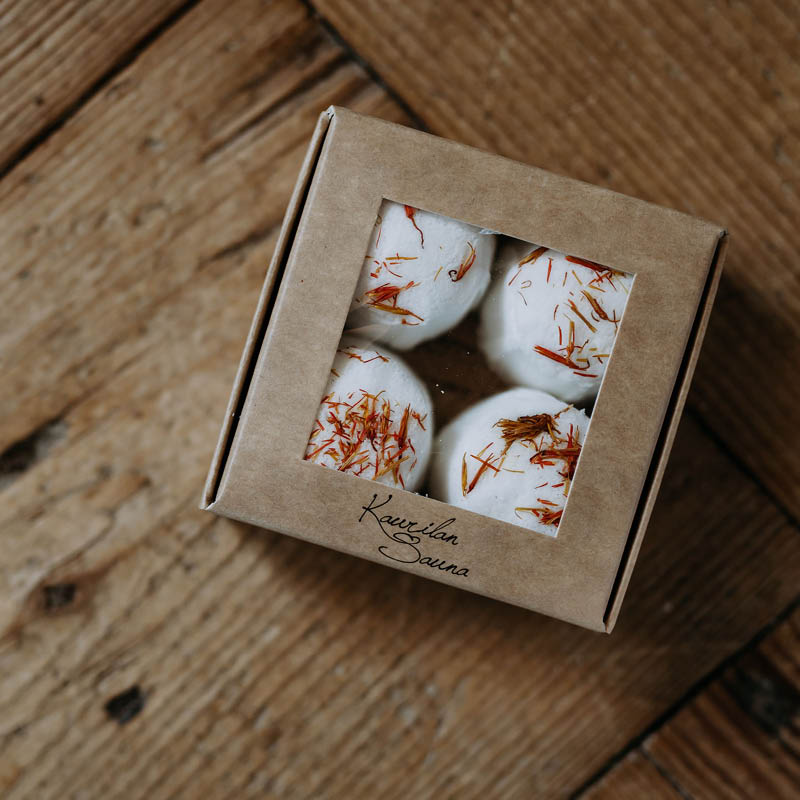 Orange foot bath tablets