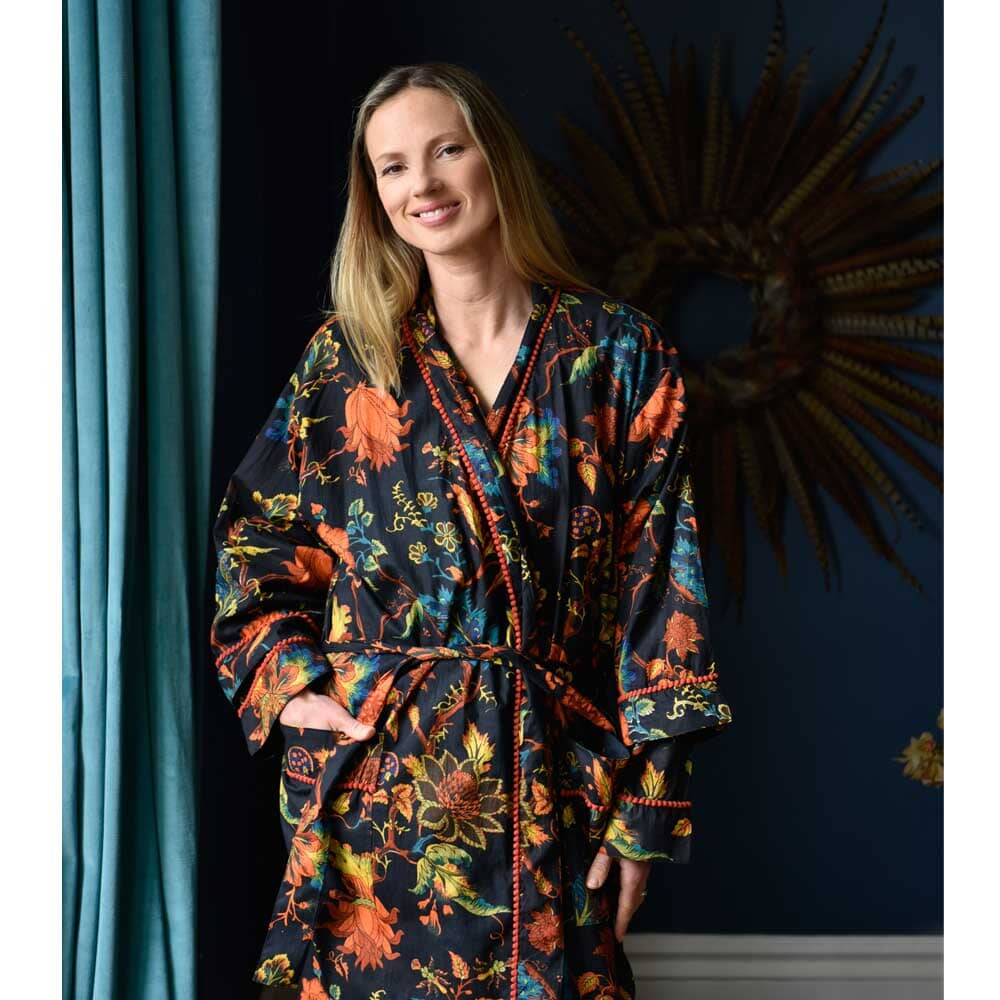 Burnt Orange naisten kimono aamutakki