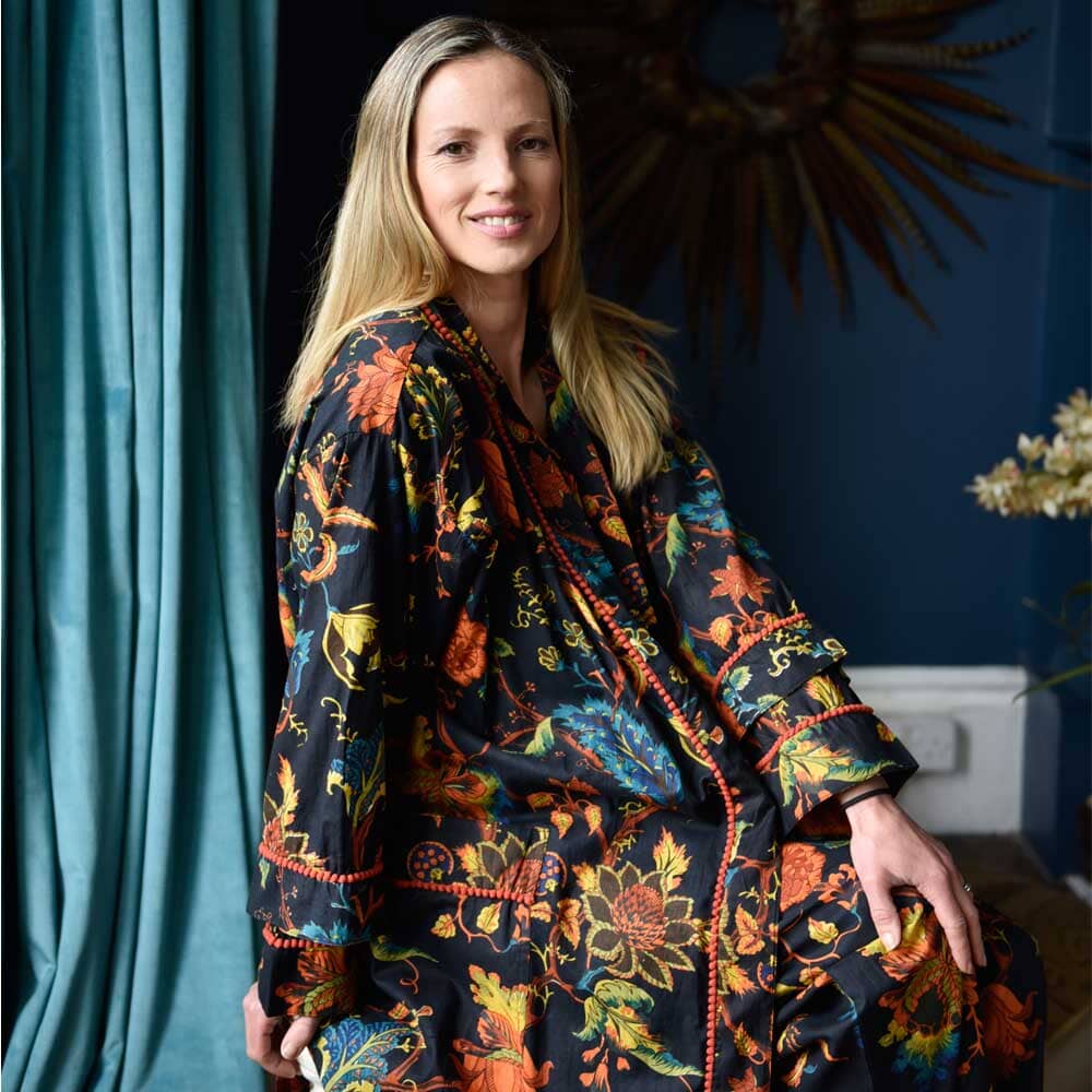 Burnt Orange naisten kimono aamutakki