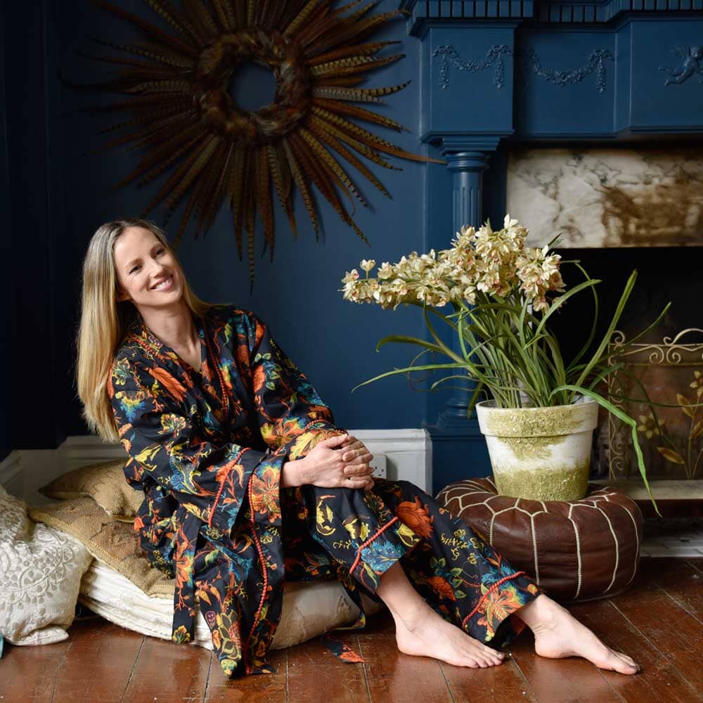 Burnt Orange women's kimono dressing gown