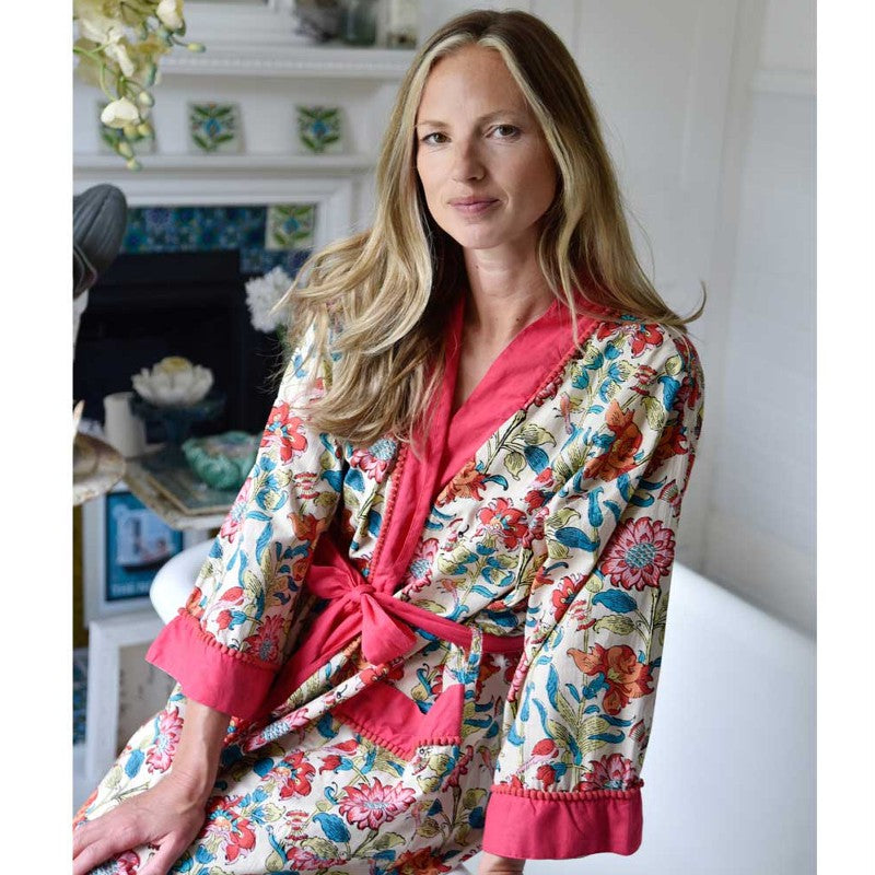 Floral Garden women's kimono dressing gown