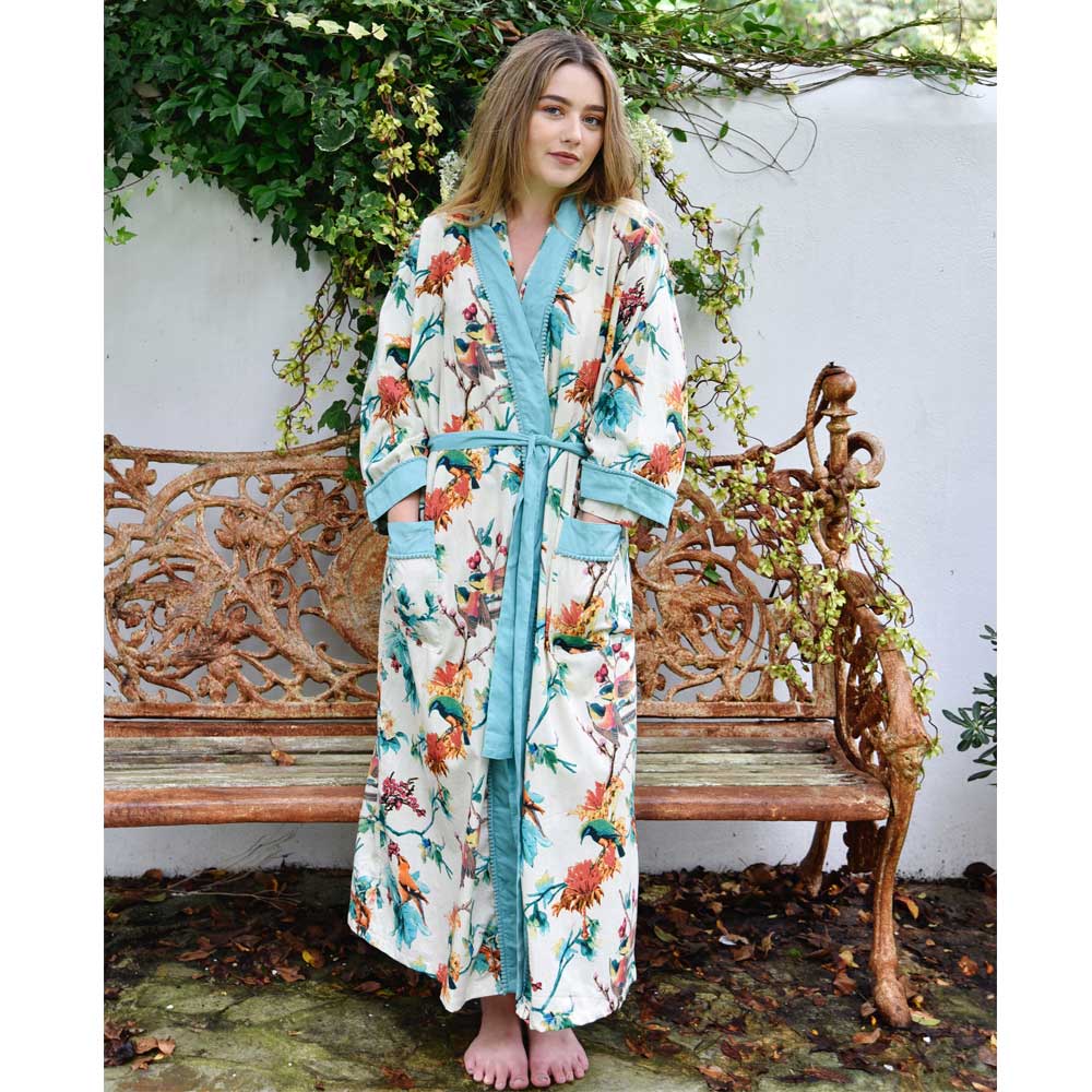 Hummingbird women's kimono dressing gown