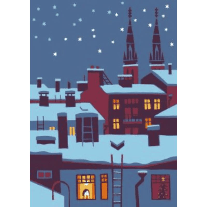 A postcard in the window