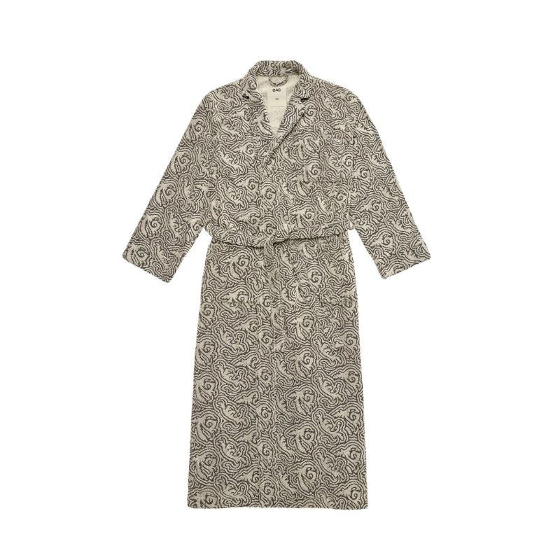 Ivory Squiggle long bathrobe