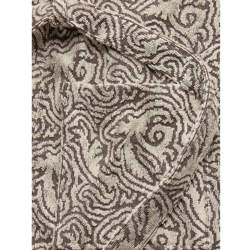 Ivory Squiggle long bathrobe