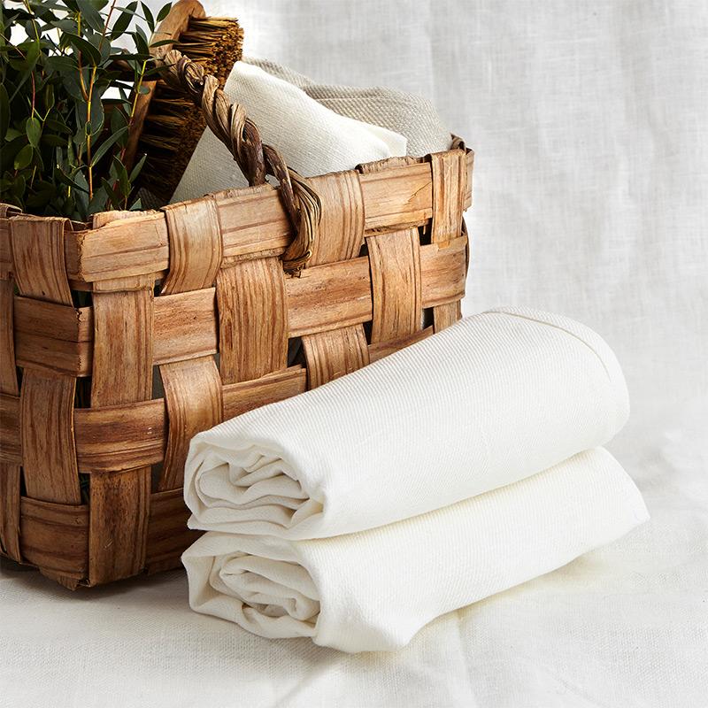 Finnish linen towel 45 x 45 cm, white