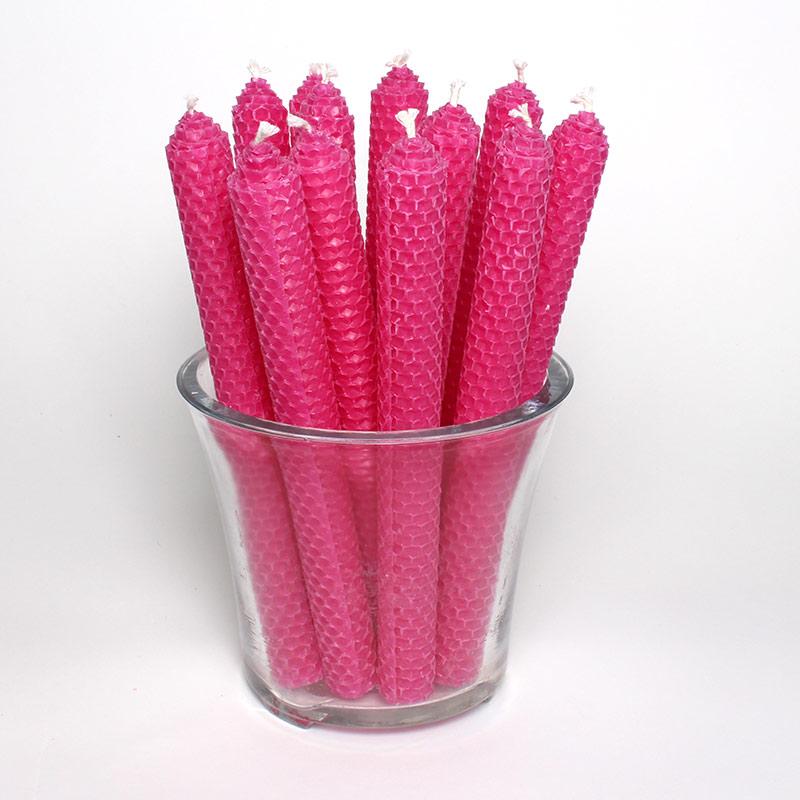 Beeswax candles - aniline 4 pcs