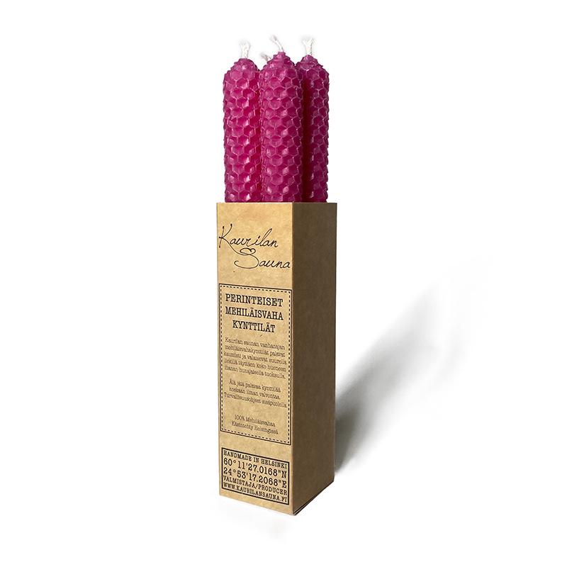 Beeswax candles - aniline 4 pcs