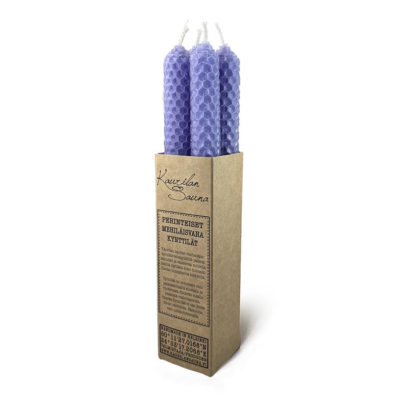 Beeswax candles - lavender 4 pcs