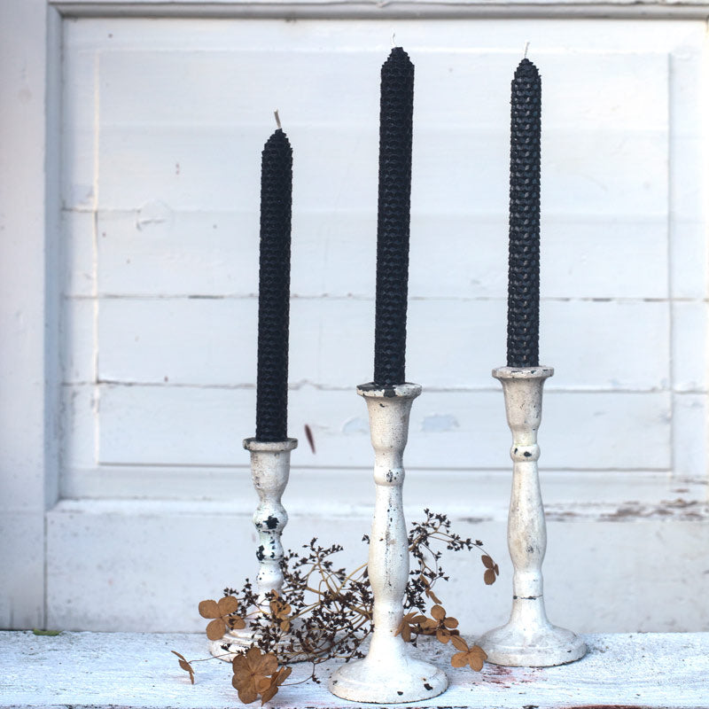 Beeswax candles - black 4 pcs