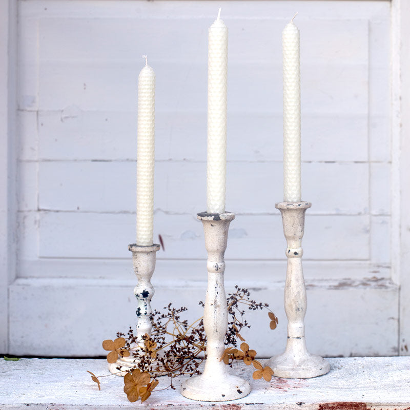 Beeswax candles - white 4 pcs