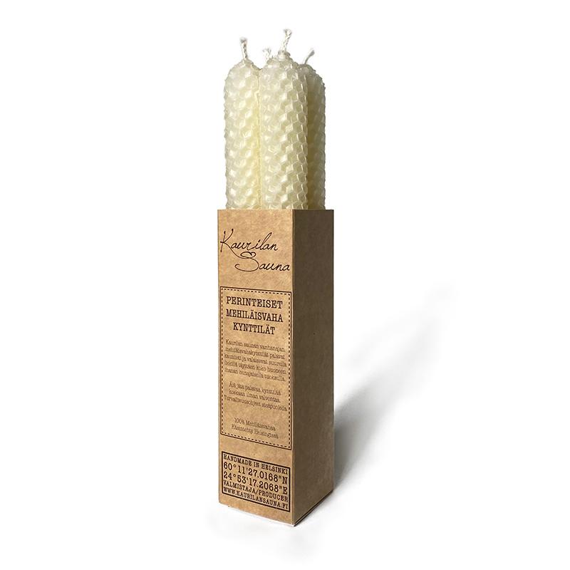 Beeswax candles - white 4 pcs