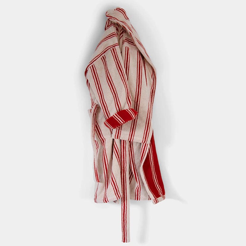 Organic cotton terry bathrobe - striped