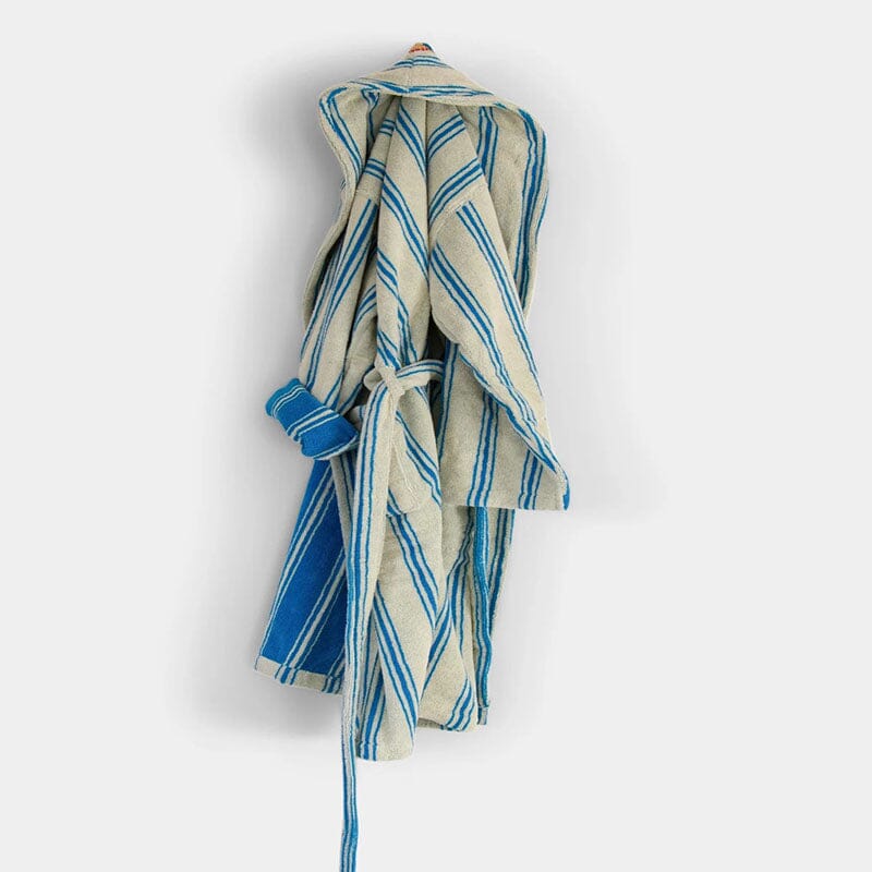 Organic cotton terry bathrobe - striped