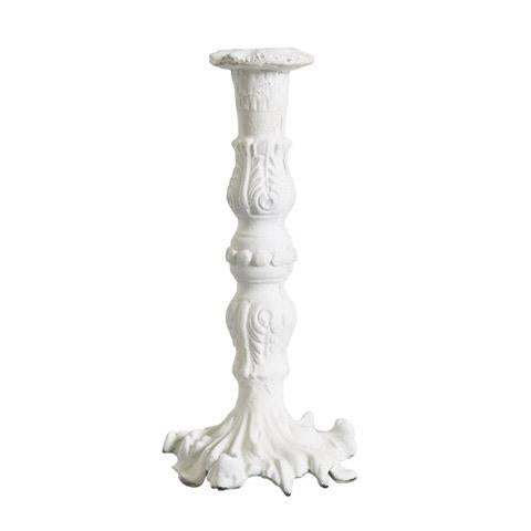 Nero cast iron candle holder 24 cm white