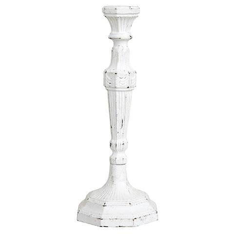 Nero cast iron candlestick 28 cm white
