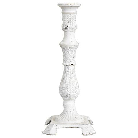 Nero cast iron candlestick 29 cm white