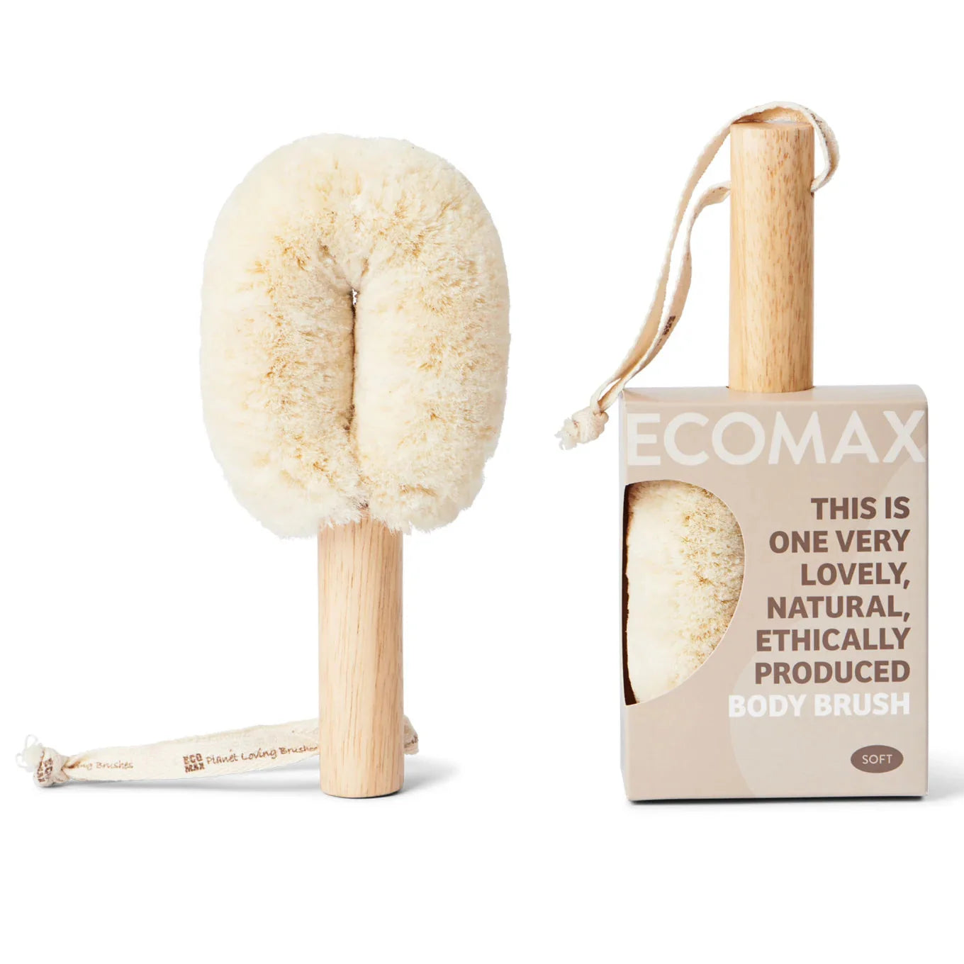 Soft body brush made of jute