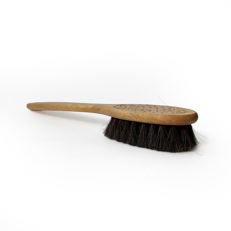 Long-handled tarred horsehair brush