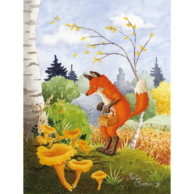 Postikortti - Kanttarellin keruu