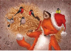 Postikortti - Kettu ja Linnut