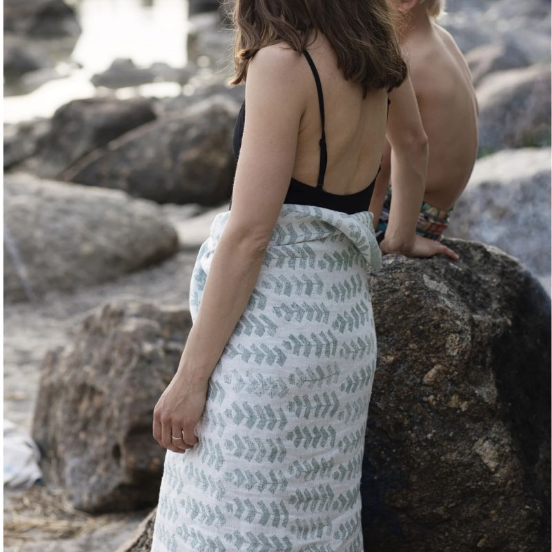 UUTUUS! RUUSU X HVITTRÄSK jättipyyhe 95 x 180 cm