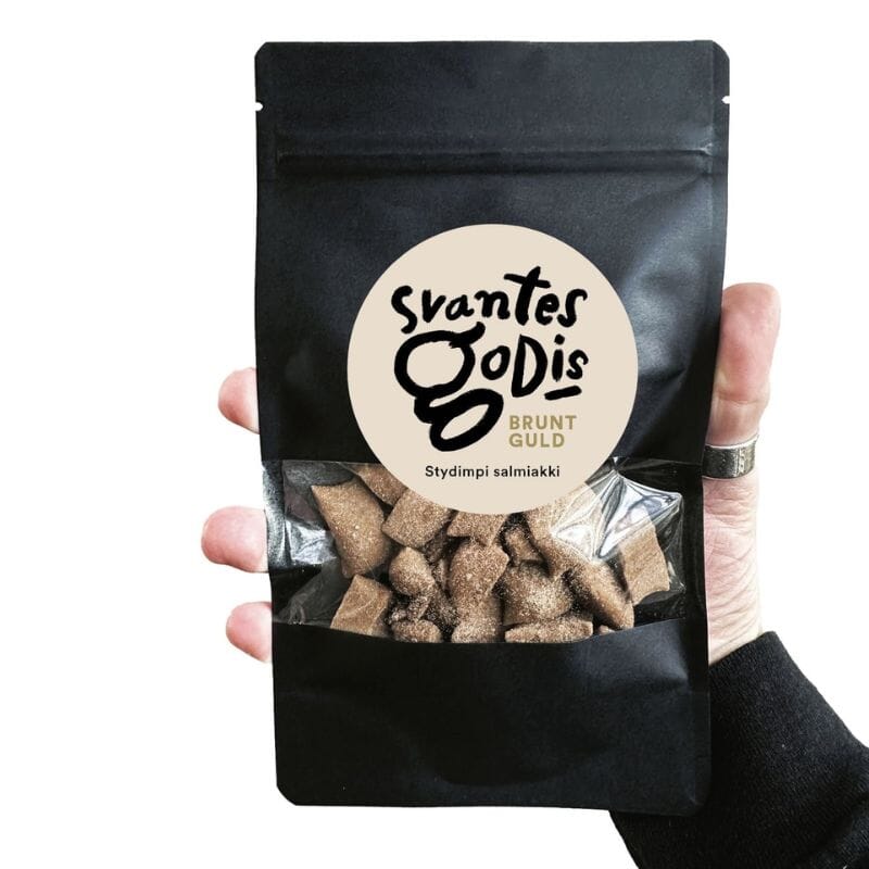 Svantes Godis Brunt Guld Stydimpi Salmiakki 100g