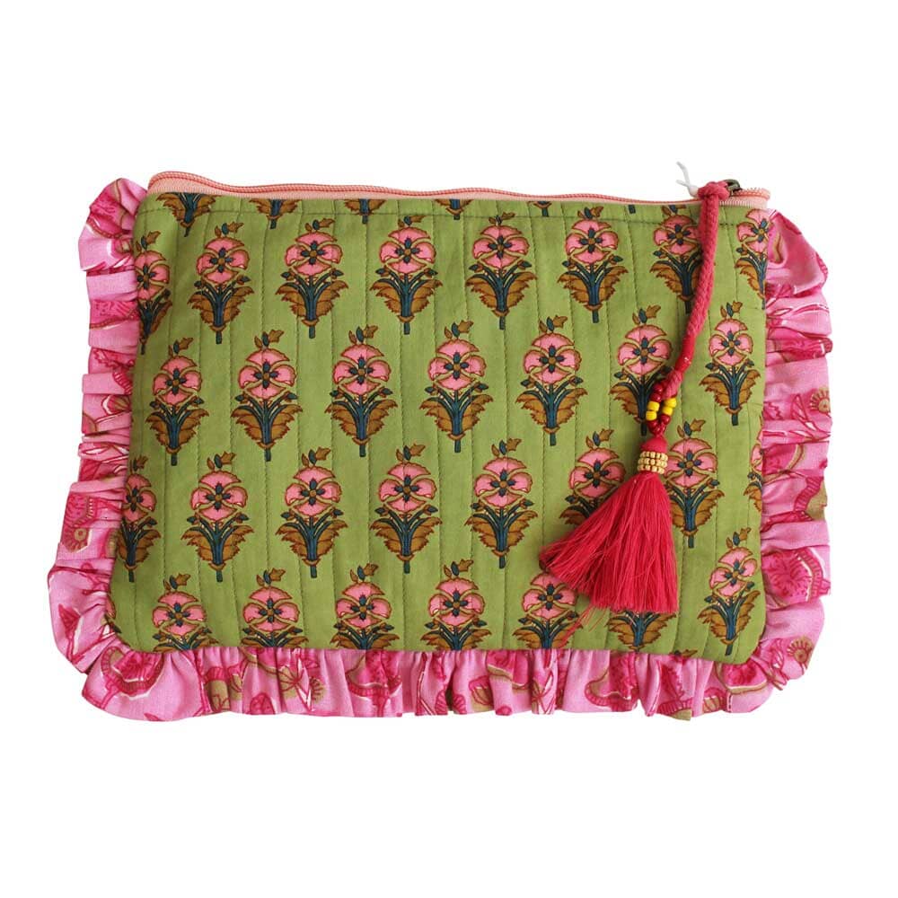 Toiletry bag - Green Quilted