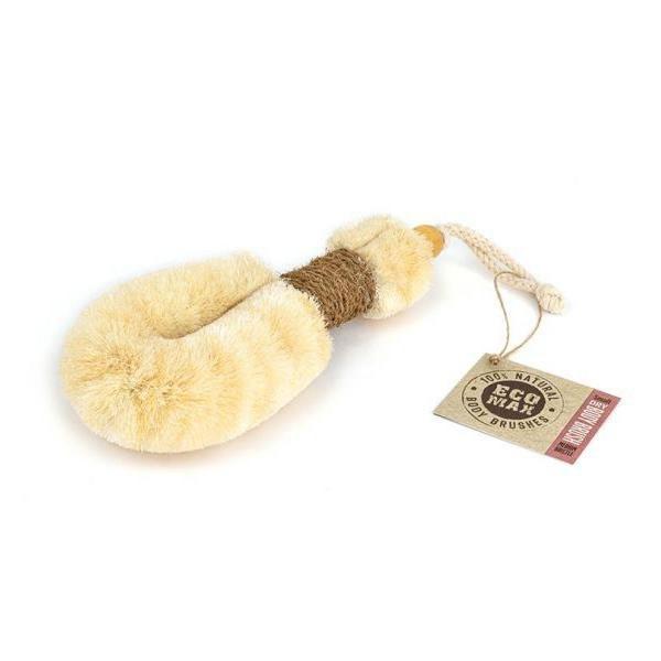 Body brush with coconut fiber handle, small