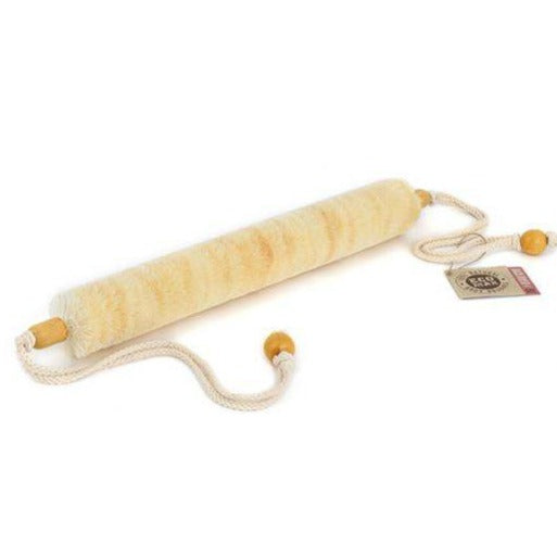 Body brush with cotton string