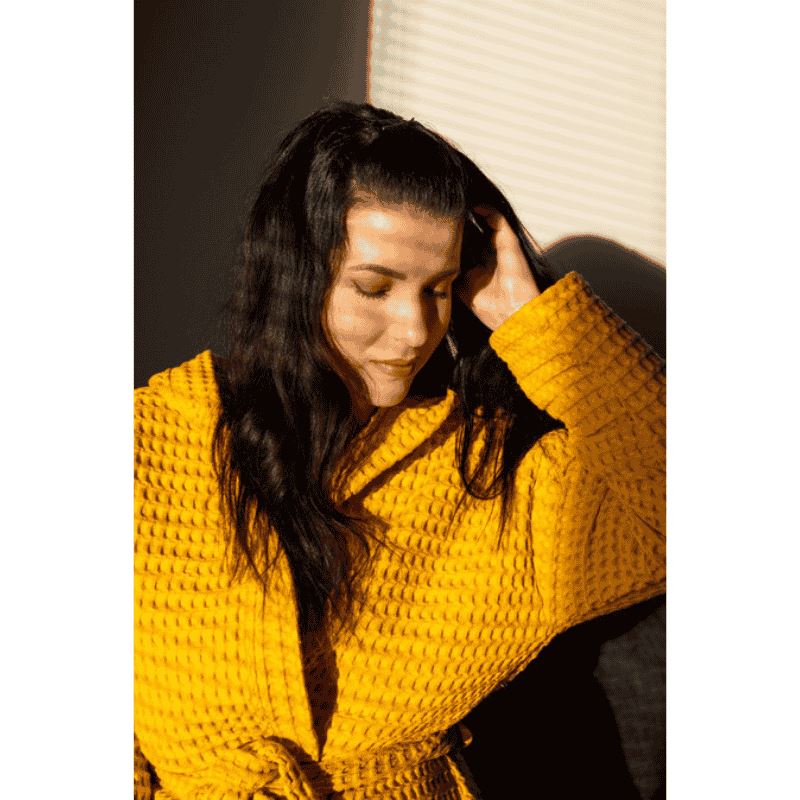 Waffle bathrobe
